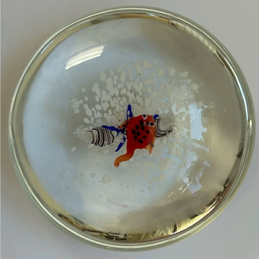 Vintage Murano Glass Aquarium fish Paperweight